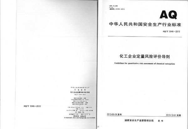 AQ/T 3046-2013 化工企业定量风险评价导则