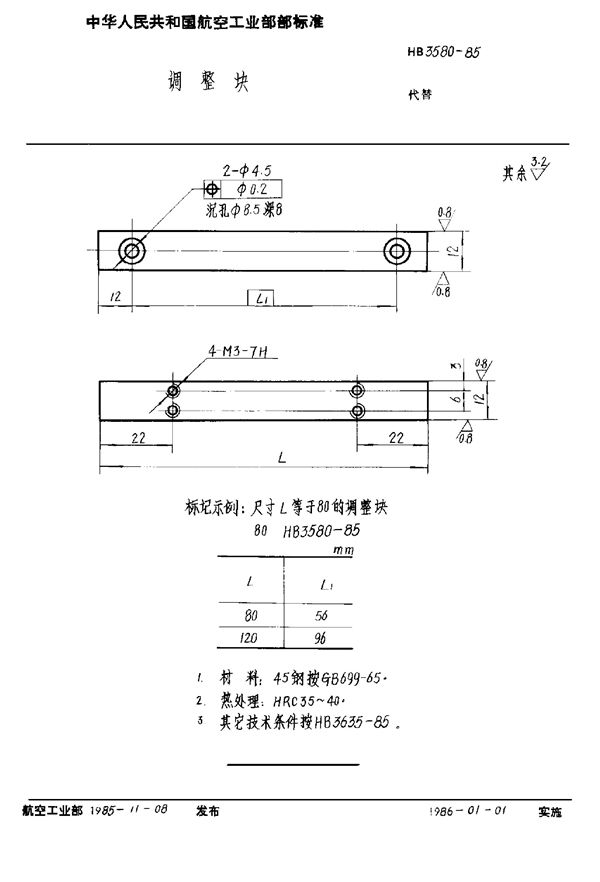 HB 3580-1985 调整块