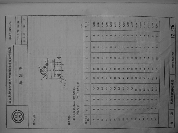 JB/ZQ 4492-1986 单管夹