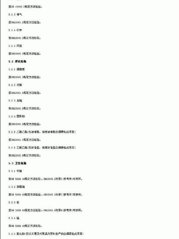 SN 0048-1992 出口白酒检验规程