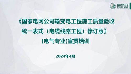 2024输变电工程施工质量验收统一表式(电缆工程电气专业)