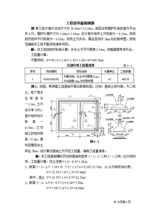 工程量清单计价编制实例(土建工程造价实例)