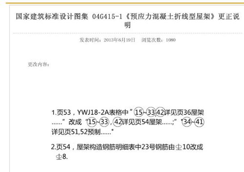 04G415-1 预应力混凝土折线形屋架 预应力钢筋为钢绞线 跨度18m-30m  结构图集