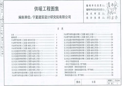 宁夏省 宁02N1 供暖工程图集 地方规范图集