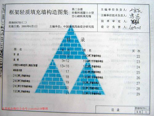 西南标 05G701 框架轻质填充墙构造图集(二)轻集料混凝土小型空心砌填充墙 地方规范图集