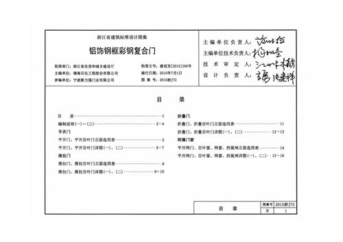 2015浙J72 铝饰钢框彩钢复合门