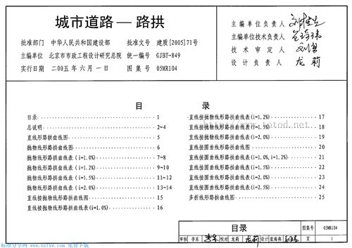 05MR104 城市道路-路拱