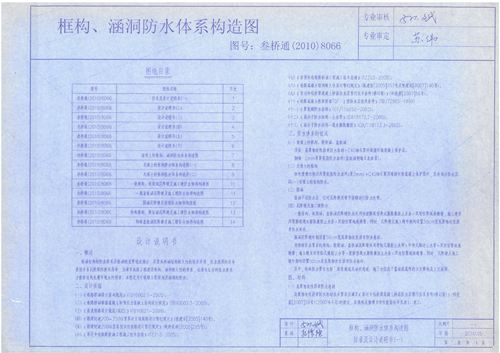 叁桥通(2010)8066 框构、涵洞防水体系构造图