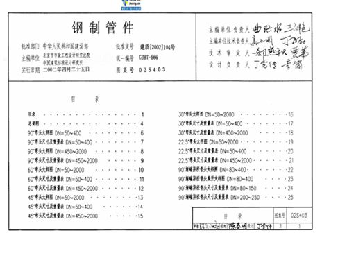 国标02S403图集钢制管件图集