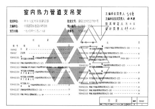 95R402 室内热力管道支吊架