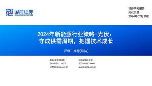 2024年新能源行业策略 光伏 守成供需周期，把握技术成长