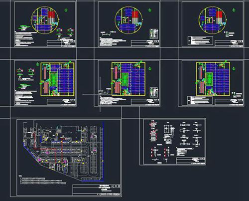低压并网分布式光伏电站设计 宜邻中心分布式光伏发电项目施工图CAD