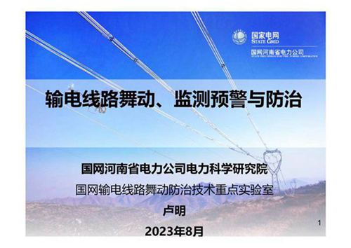 国家电网输电线路舞动 监测预警与防治