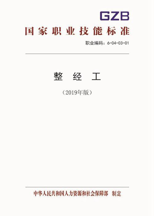 国家职业标准 GZB 6-04-03-01 整经工 (2019)