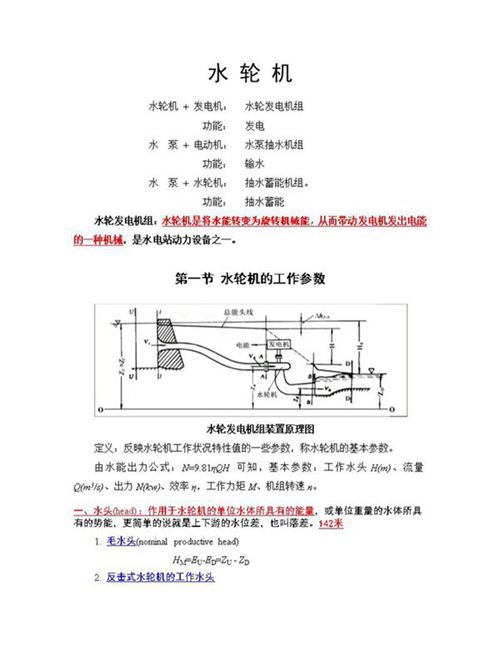 大神总结的水轮机的结构和原理( 笔记)