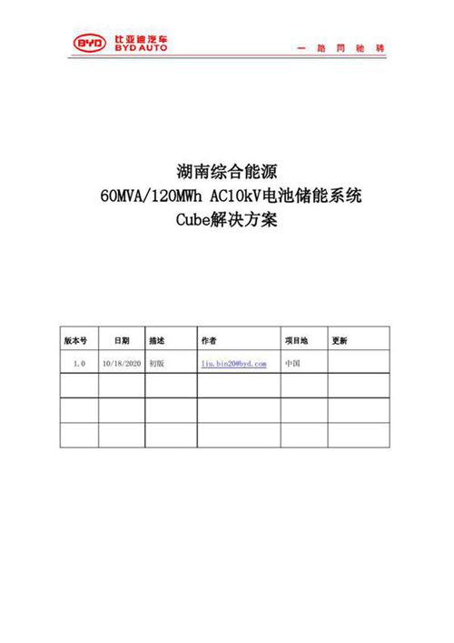 60MVA-120MWh AC10kV 储能系统解决方案