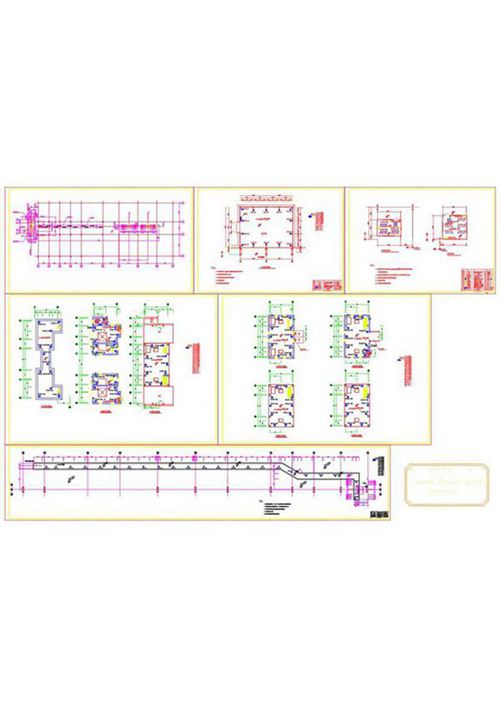 通廊及工艺主段照明平面图