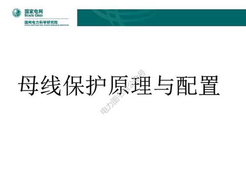 母线保护原理和配置