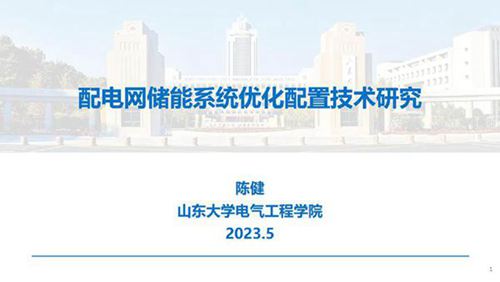 配电网储能系统优化配置技术研究