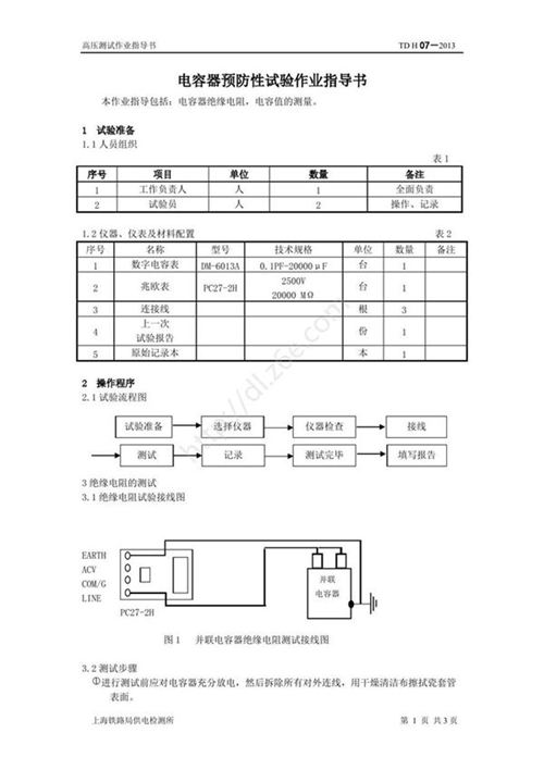 电容器预防性试验