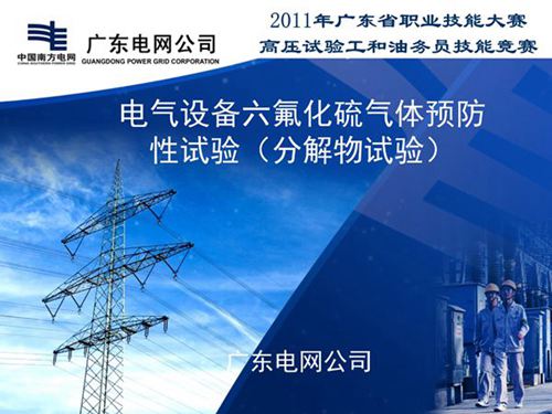 电气设备六氟化硫气体预防性试验(分解物试验)