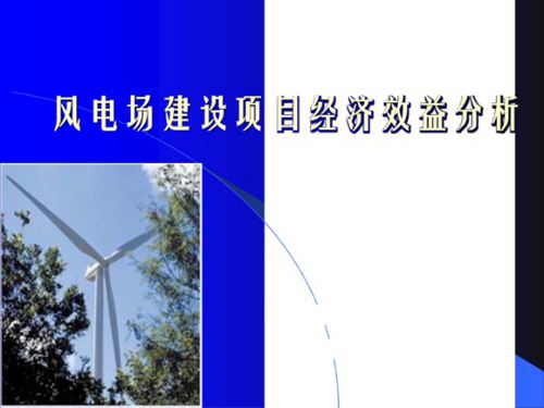 风电场建设项目经济评价分析风电培训