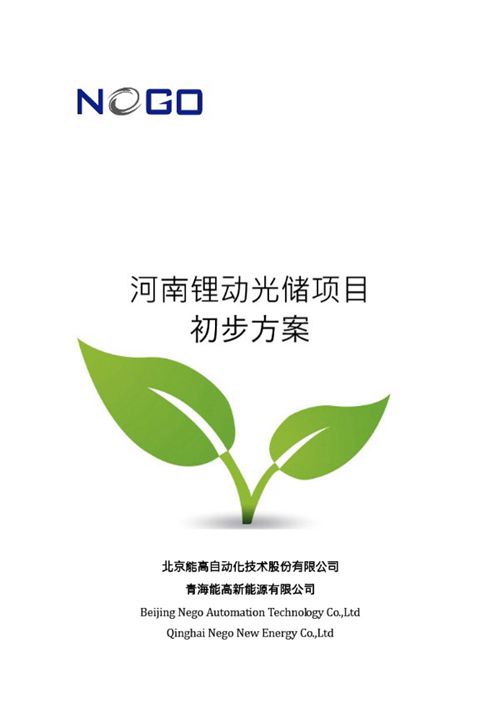 河南锂动光储项目初步方案-北京能高
