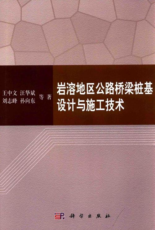 《岩溶地区公路桥梁桩基设计与施工技术》王中文、汪华斌、刘志峰、孙向东