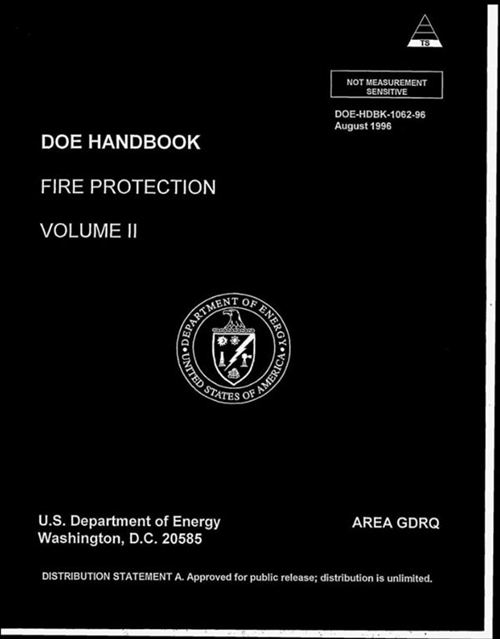 英文版 美国能源部消防手册 第二卷 DOE HANDBOOK FIRE PROTECTION VOLUME II