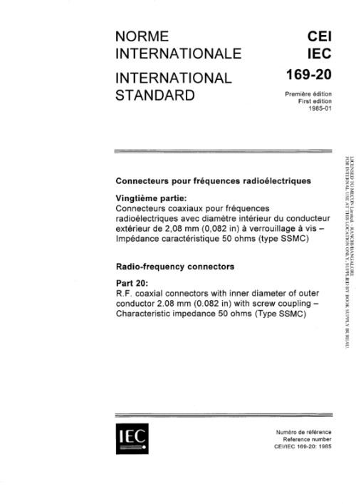 IEC 60169-20:1985