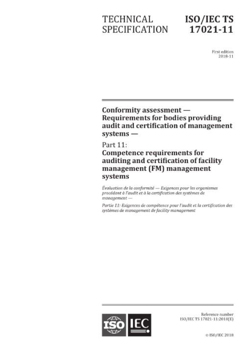 ISO/IEC TS 17021-11:2018