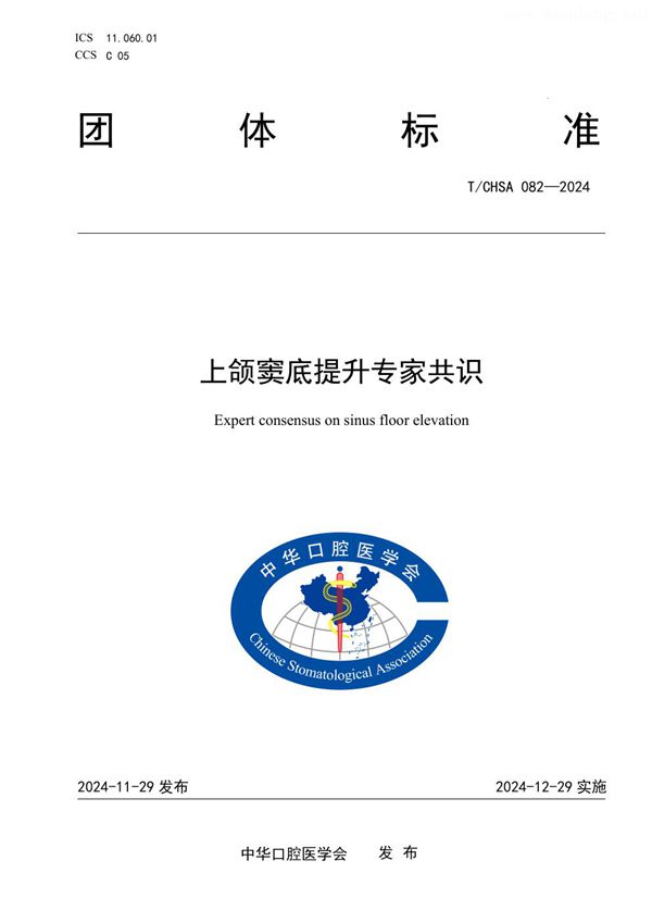 T/CHSA 082-2024 上颌窦底提升专家共识