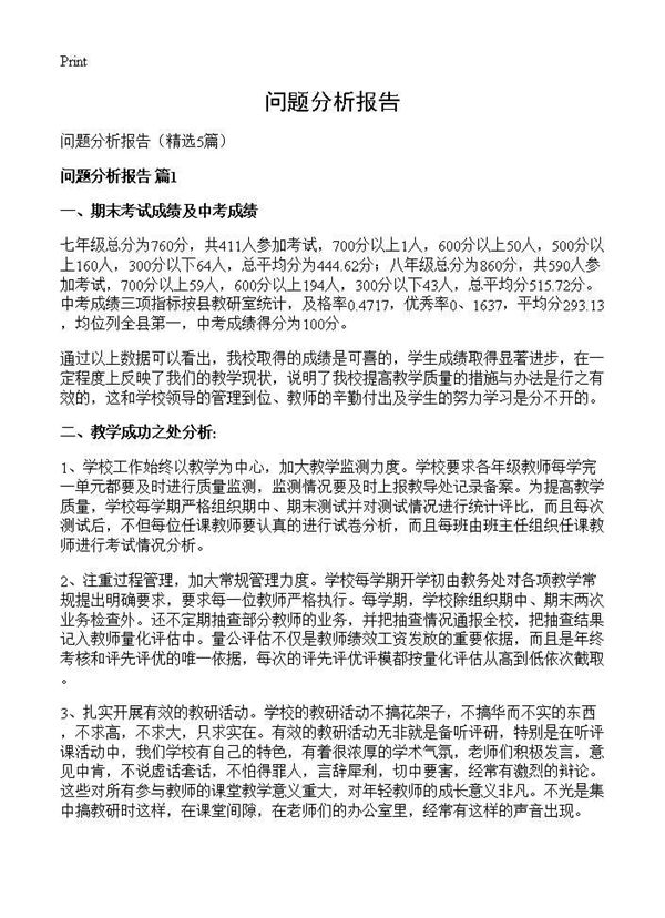 问题分析报告 (共9页)
