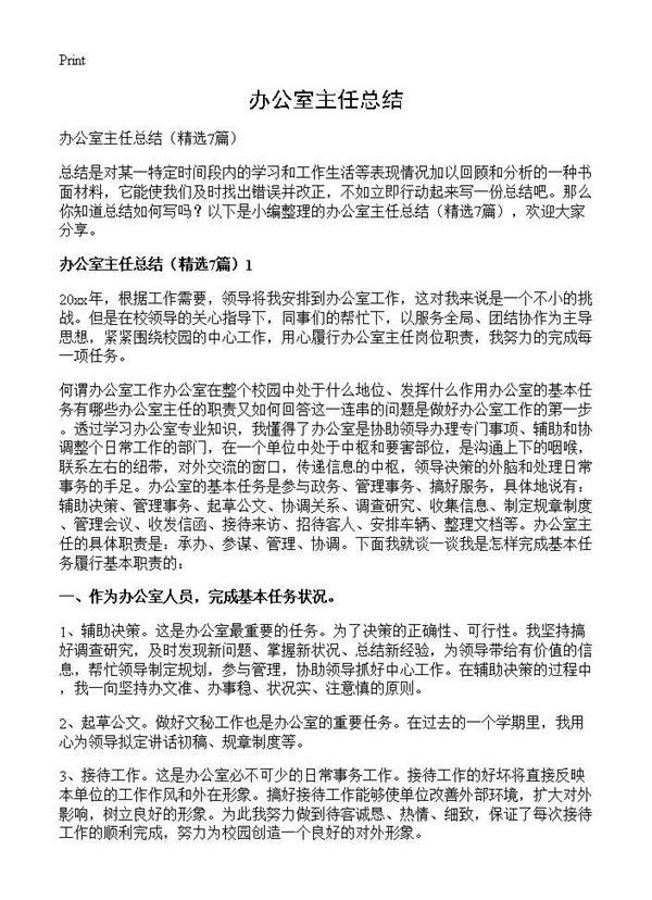 办公室主任总结 (共13页)