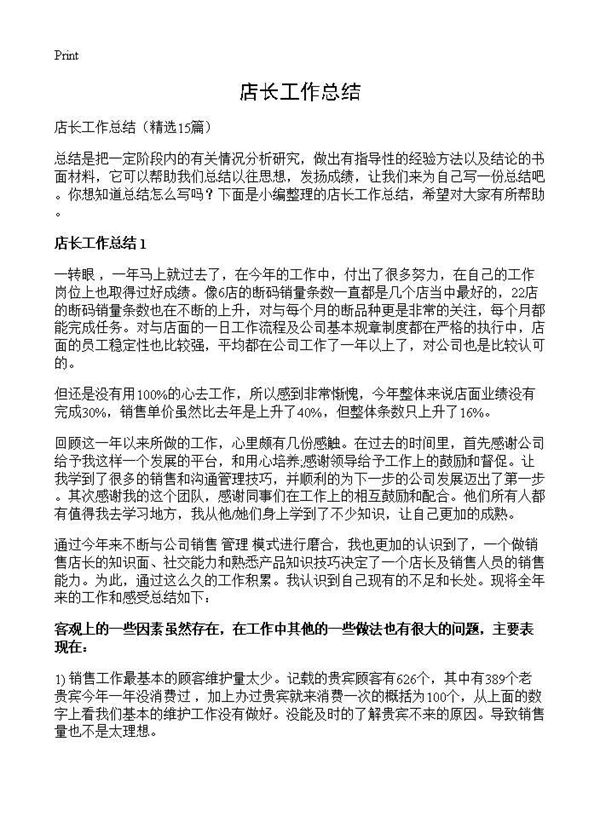 店长工作总结 (共21页)