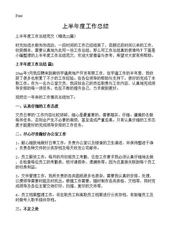 上半年度工作总结 (共33页)