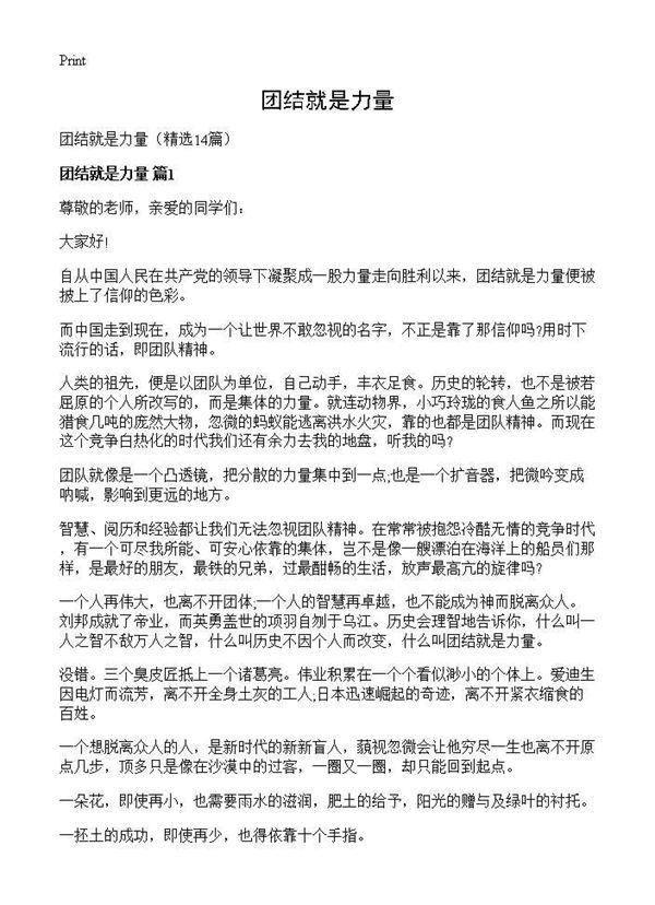 团结就是力量 (共10页)