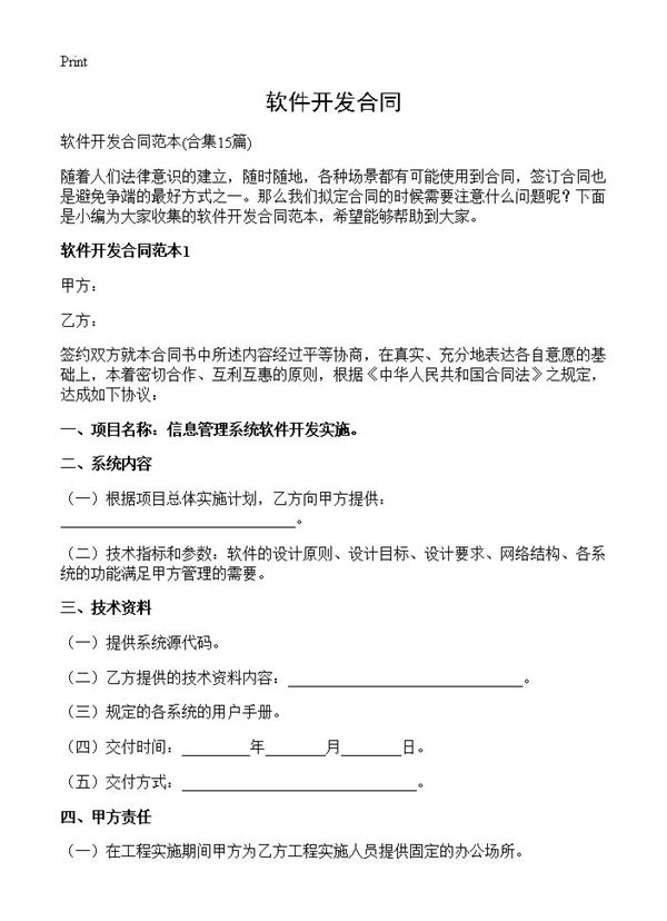 软件开发合同 (共38页)