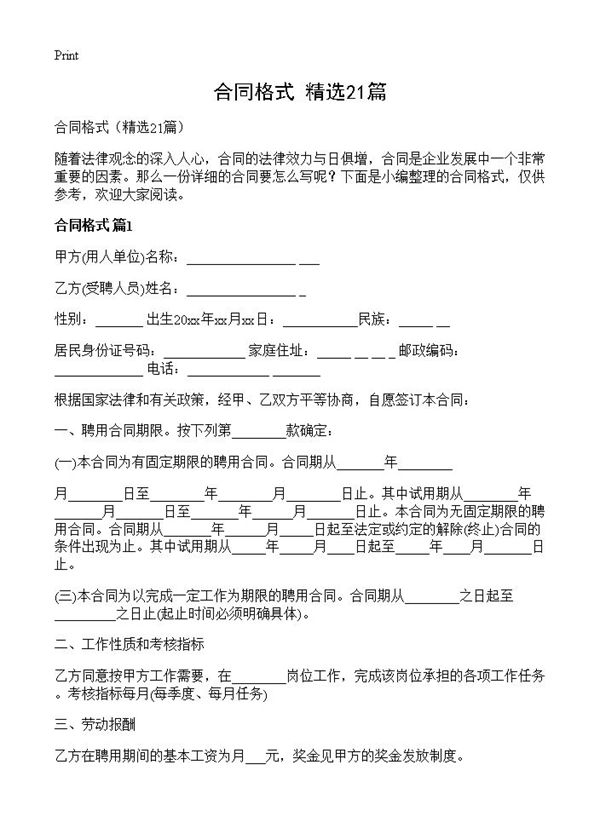 合同格式 (共42页)