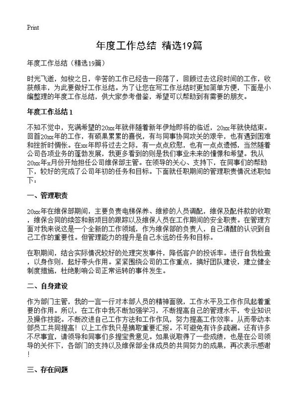 年度工作总结 (共21页)