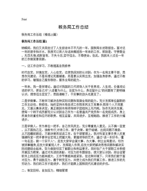 税务局工作总结 (共34页)