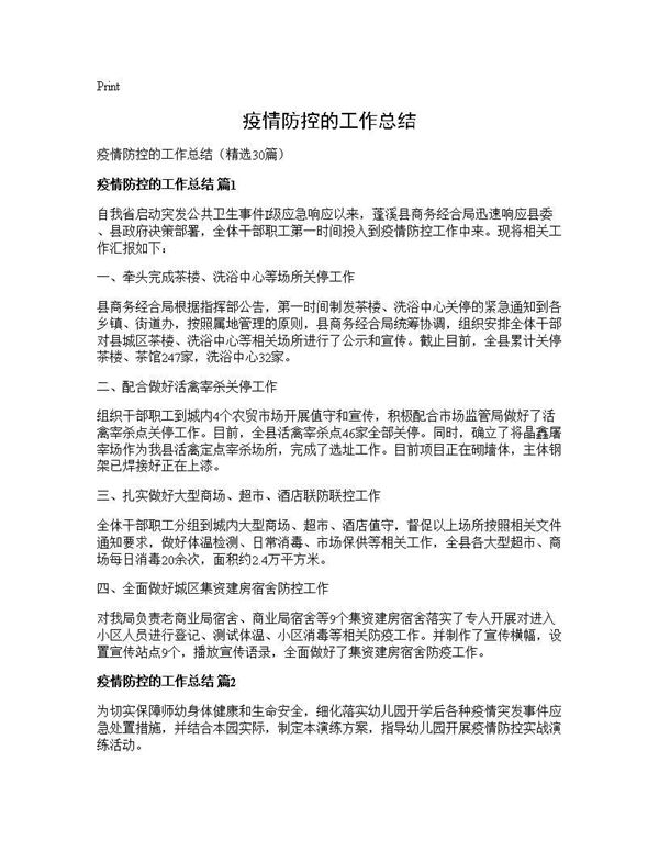 疫情防控的工作总结 (共41页)