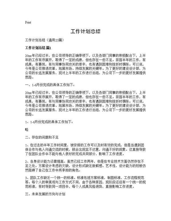 工作计划总结 (共33页)