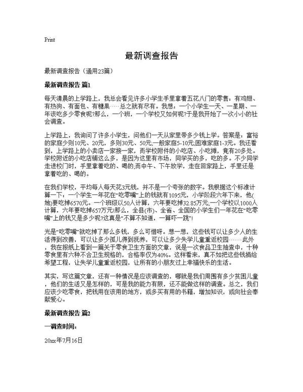 最新调查报告 (共35页)