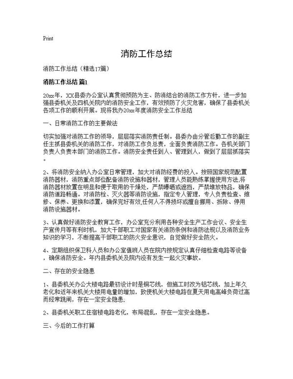 消防工作总结 (共21页)