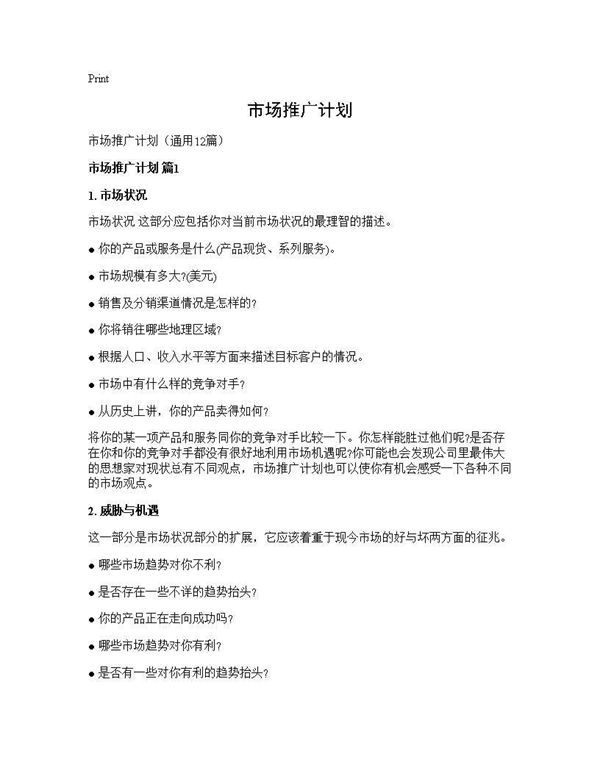 市场推广计划 (共34页)