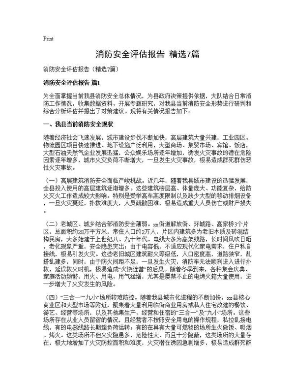 消防安全评估报告(精选) (共16页)