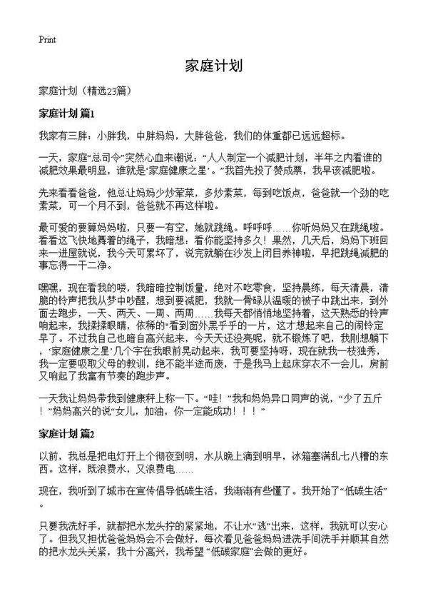 家庭计划 (共23页)