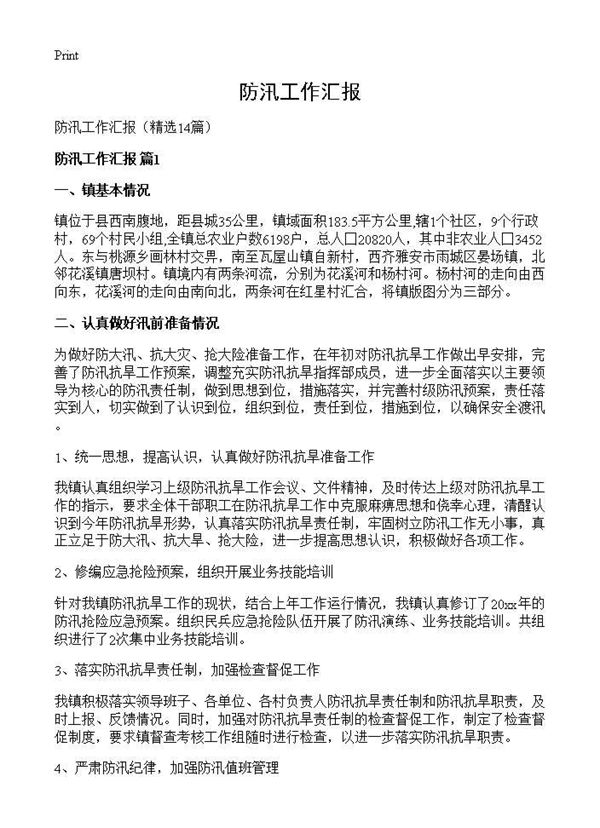 防汛工作汇报 (共16页)