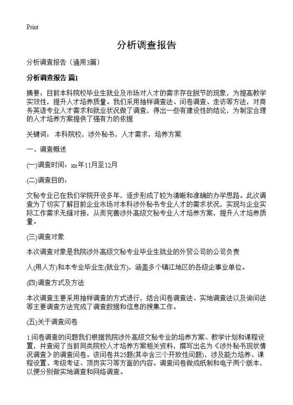 分析调查报告 (共9页)